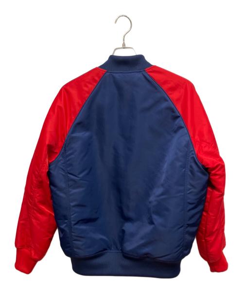 adidas（アディダス）adidas (アディダス) プレミアム カレッジジャケット レッド×ブルー サイズ:Mの古着・服飾アイテム