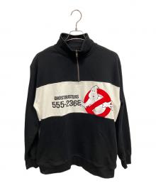 graniph（グラニフ）の古着「ゴーストバスター ハーフジップスウェット」｜ブラック×ホワイト