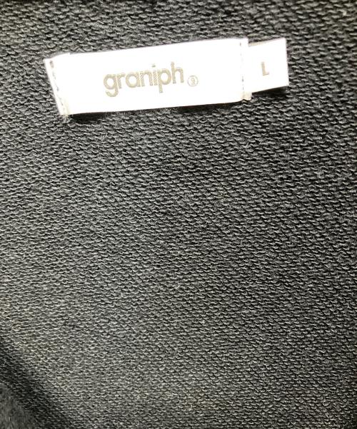 graniph（グラニフ）graniph (グラニフ) ゴーストバスター ハーフジップスウェット ブラック×ホワイト サイズ:Lの古着・服飾アイテム