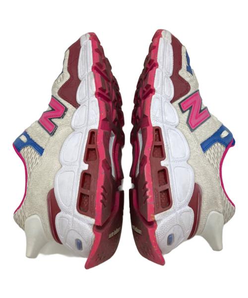 NEW BALANCE（ニューバランス）NEW BALANCE (ニューバランス) ローカットスニーカー ホワイト×ピンク サイズ:27cmの古着・服飾アイテム