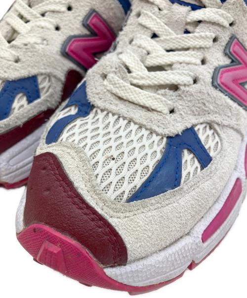 NEW BALANCE（ニューバランス）NEW BALANCE (ニューバランス) ローカットスニーカー ホワイト×ピンク サイズ:27cmの古着・服飾アイテム