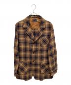 PENDLETONペンドルトン）の古着「70s チェック柄 3Bウールチェックジャケット」｜ブラウン