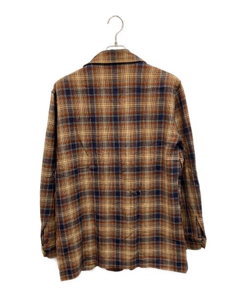 PENDLETON（ペンドルトン）PENDLETON (ペンドルトン) 70s チェック柄 3Bウールチェックジャケット ブラウン サイズ:Lの古着・服飾アイテム