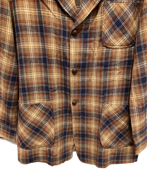 PENDLETON（ペンドルトン）PENDLETON (ペンドルトン) 70s チェック柄 3Bウールチェックジャケット ブラウン サイズ:Lの古着・服飾アイテム