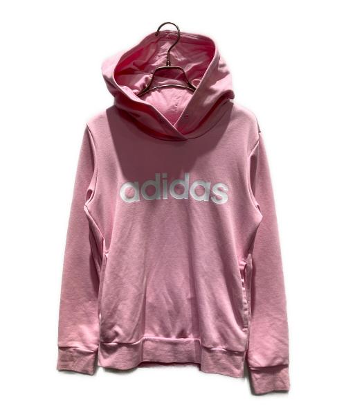adidas（アディダス）adidas (アディダス) プルオーバーパーカー ピンク サイズ:Lの古着・服飾アイテム