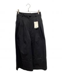 IENA（イエナ）の古着「2022AW 2wayストレッチコットンレーヨンワイドパンツ」｜ブラック