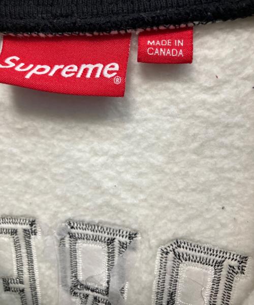 SUPREME（シュプリーム）SUPREME (シュプリーム) 14FW Plaid Snap Front Sweat スタジャン ホワイト×ブラック サイズ:Mの古着・服飾アイテム