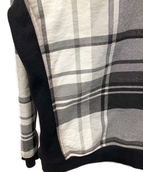 SUPREME（シュプリーム）SUPREME (シュプリーム) 14FW Plaid Snap Front Sweat スタジャン ホワイト×ブラック サイズ:Mの古着・服飾アイテム