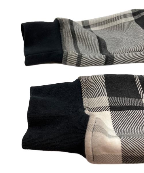 SUPREME（シュプリーム）SUPREME (シュプリーム) 14FW Plaid Snap Front Sweat スタジャン ホワイト×ブラック サイズ:Mの古着・服飾アイテム