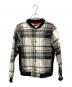 SUPREME（シュプリーム）の古着「14FW Plaid Snap Front Sweat スタジャン」｜ホワイト×ブラック