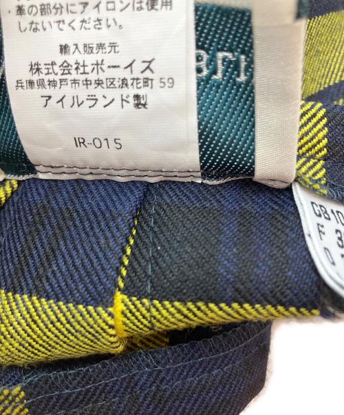 O'NEIL OF DUBLIN（オニールオブダブリン）O'NEIL OF DUBLIN (オニールオブダブリン) ウールチェックラップスカート ロングスカート ネイビー×イエロー サイズ:US 8の古着・服飾アイテム