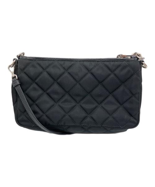 PRADA（プラダ）PRADA (プラダ) 	キルティングナイロン2WAYチェーンショルダーバッグ ブラックの古着・服飾アイテム