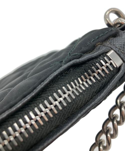 PRADA（プラダ）PRADA (プラダ) 	キルティングナイロン2WAYチェーンショルダーバッグ ブラックの古着・服飾アイテム