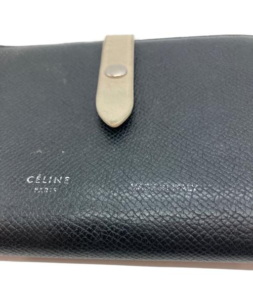 CELINE（セリーヌ）CELINE (セリーヌ) 2つ折り財布 ブラック×グレーの古着・服飾アイテム