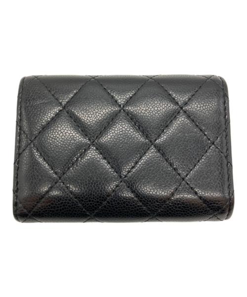 CHANEL（シャネル）CHANEL (シャネル) 3つ折り財布 ブラックの古着・服飾アイテム