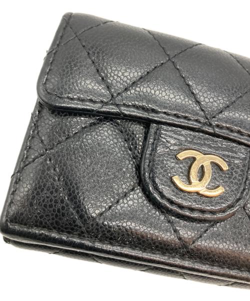 CHANEL（シャネル）CHANEL (シャネル) 3つ折り財布 ブラックの古着・服飾アイテム