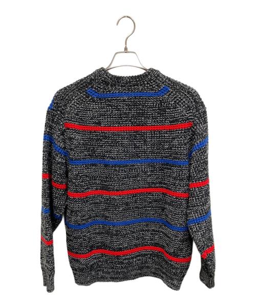 SUPREME（シュプリーム）SUPREME (シュプリーム) ワッフル スモールボックス セーター ストライプ FW24 厚手ニット ブラック サイズ:Mの古着・服飾アイテム