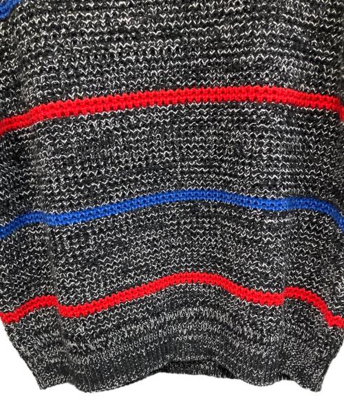 SUPREME（シュプリーム）SUPREME (シュプリーム) ワッフル スモールボックス セーター ストライプ FW24 厚手ニット ブラック サイズ:Mの古着・服飾アイテム