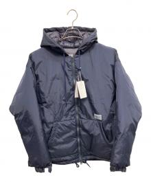mine×TAION（マイン×タイオン）の古着「Down Double Zip Hoodie ダウンジャケット」｜ネイビー