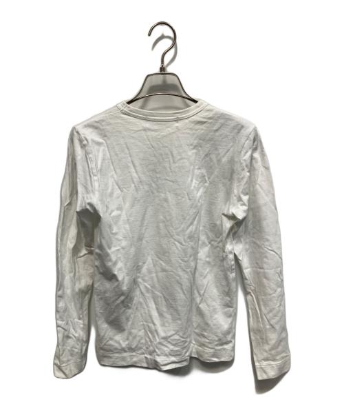 PLAY COMME des GARCONS（プレイコムデギャルソン）PLAY COMME des GARCONS (プレイコムデギャルソン) ロングスリーブTシャツ ホワイト サイズ:Mの古着・服飾アイテム