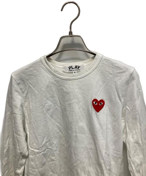 PLAY COMME des GARCONS（プレイコムデギャルソン）PLAY COMME des GARCONS (プレイコムデギャルソン) ロングスリーブTシャツ ホワイト サイズ:Mの古着・服飾アイテム