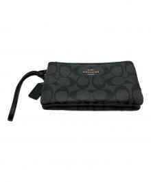 COACH（コーチ）の古着「ダブルジップウォレット」｜ブラック