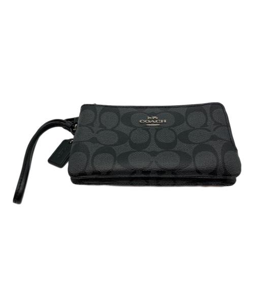 COACH（コーチ）COACH (コーチ) ダブルジップウォレット ブラックの古着・服飾アイテム