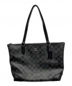 COACHコーチ）の古着「シグネチャー トートバッグ」｜ブラック