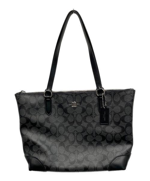 COACH（コーチ）COACH (コーチ) シグネチャー トートバッグ ブラックの古着・服飾アイテム