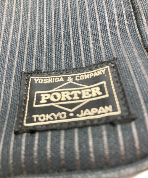 PORTER（ポーター）PORTER (ポーター) ストライプ ショルダーバッグ ブラックの古着・服飾アイテム