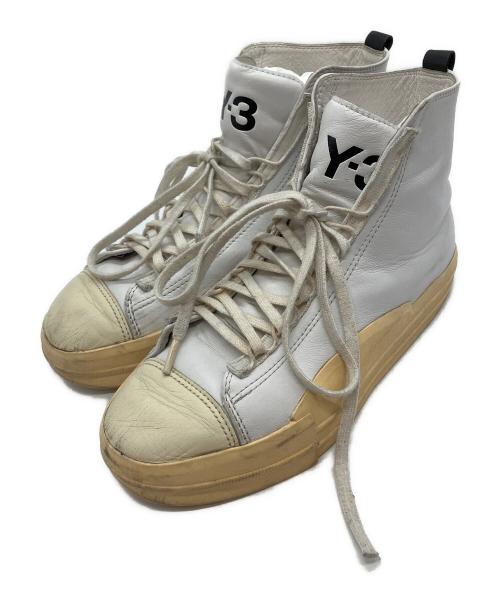Y-3（ワイスリー）Y-3 (ワイスリー) YUBEN MID ハイカットスニーカー ホワイト サイズ:24.5cmの古着・服飾アイテム