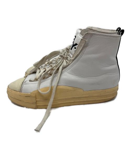 Y-3（ワイスリー）Y-3 (ワイスリー) YUBEN MID ハイカットスニーカー ホワイト サイズ:24.5cmの古着・服飾アイテム