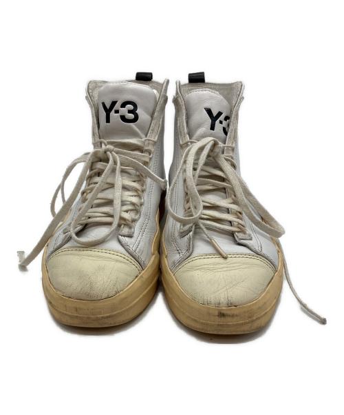 Y-3（ワイスリー）Y-3 (ワイスリー) YUBEN MID ハイカットスニーカー ホワイト サイズ:24.5cmの古着・服飾アイテム