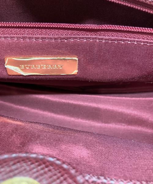 BURBERRY（バーバリー）BURBERRY (バーバリー) ノバチェックハンドバッグ レッドの古着・服飾アイテム