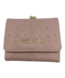 PAUL & JOE（ポール アンド ジョー）の古着「口金ミニ財布 2つ折り財布」｜ピンク