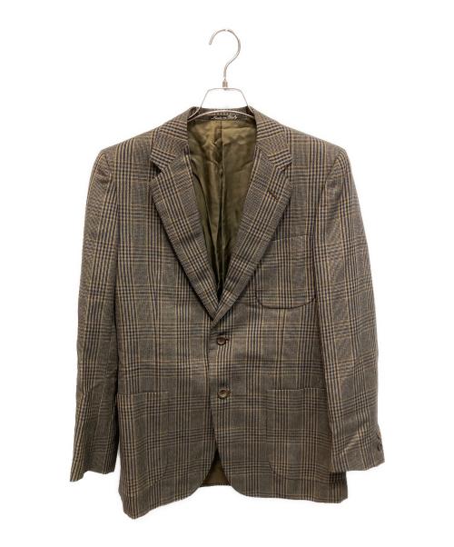 BALENCIAGA（バレンシアガ）BALENCIAGA (バレンシアガ) チェック テーラードジャケット ブラウン サイズ:不明の古着・服飾アイテム