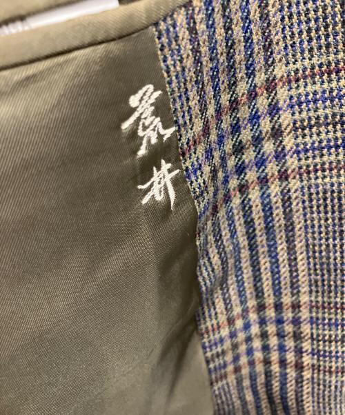 BALENCIAGA（バレンシアガ）BALENCIAGA (バレンシアガ) チェック テーラードジャケット ブラウン サイズ:不明の古着・服飾アイテム
