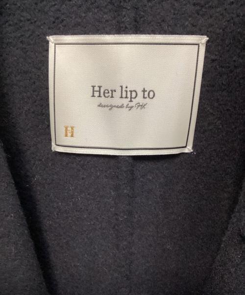 HER LIP TO（ハーリップトゥ）HER LIP TO (ハーリップトゥ) Lucca Wool Blend River Coat ネイビー サイズ:Sの古着・服飾アイテム