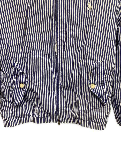 POLO GOLF（ポロ ゴルフ）POLO GOLF (ポロ ゴルフ) ストライプ スイングトップ ブルー サイズ:Lの古着・服飾アイテム