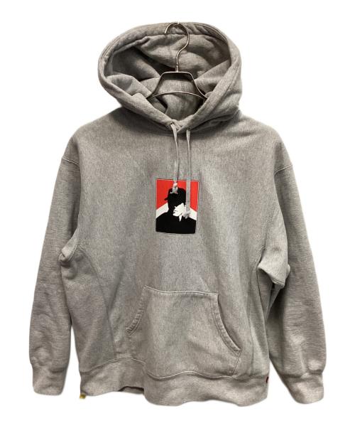 SUPREME（シュプリーム）SUPREME (シュプリーム) Portrait Hooded Sweatshirt(ポートレートフーデッドスウェットシャツ) プルオーバーパーカー グレー サイズ:Mの古着・服飾アイテム