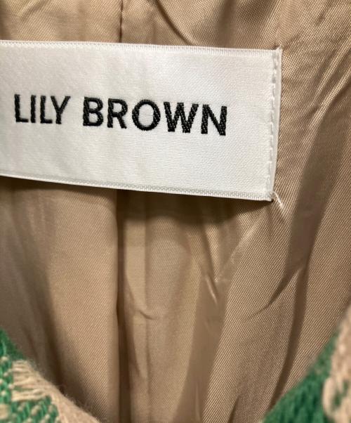 Lily Brown（リリーブラウン）Lily Brown (リリーブラウン) トレンチコート グリーン×ベージュ サイズ:Freeの古着・服飾アイテム