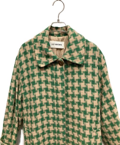 Lily Brown（リリーブラウン）Lily Brown (リリーブラウン) トレンチコート グリーン×ベージュ サイズ:Freeの古着・服飾アイテム