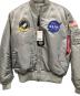 中古・古着 ALPHA INDUSTRIES (アルファインダストリーズ) MA-1 NASA フライトジャケット シルバー サイズ:XL：10000円
