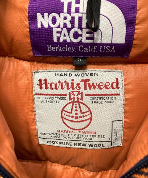 THE NORTHFACE PURPLELABEL（ザ・ノースフェイス パープルレーベル）THE NORTHFACE PURPLELABEL (ザ・ノースフェイス パープルレーベル) Harris Tweed (ハリスツイード) ダウンジャケット ネイビー×オレンジ サイズ:Sの古着・服飾アイテム