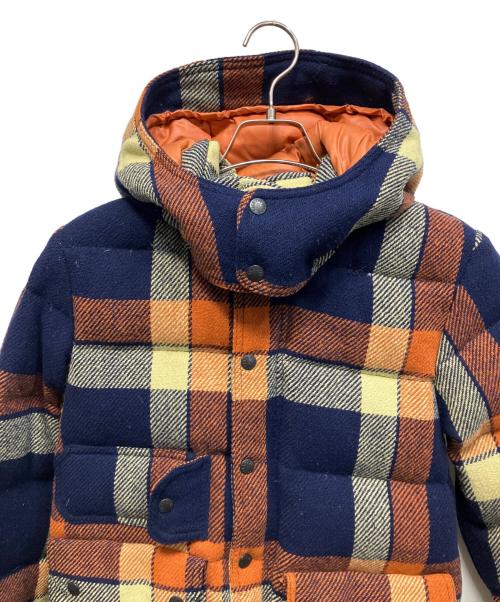 THE NORTHFACE PURPLELABEL（ザ・ノースフェイス パープルレーベル）THE NORTHFACE PURPLELABEL (ザ・ノースフェイス パープルレーベル) Harris Tweed (ハリスツイード) ダウンジャケット ネイビー×オレンジ サイズ:Sの古着・服飾アイテム