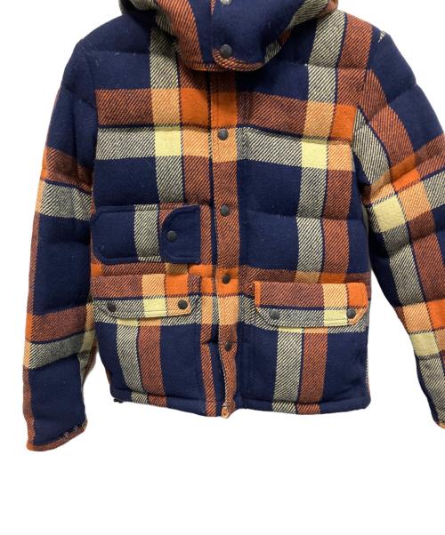 THE NORTHFACE PURPLELABEL（ザ・ノースフェイス パープルレーベル）THE NORTHFACE PURPLELABEL (ザ・ノースフェイス パープルレーベル) Harris Tweed (ハリスツイード) ダウンジャケット ネイビー×オレンジ サイズ:Sの古着・服飾アイテム