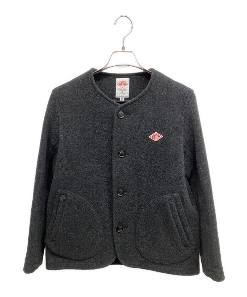 DANTON（ダントン）DANTON (ダントン) ウールモッサ ノーカラージャケット ブラック サイズ:38の古着・服飾アイテム