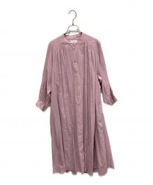 MARIHA×IENA（マリハ×イエナ）の古着「鳥の歌のドレス 長袖ワンピース」｜ピンク