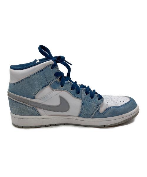 NIKE（ナイキ）NIKE (ナイキ) AIR JORDAN 1MID SE ハイカットスニーカー スカイブルー×ホワイト サイズ:26cmの古着・服飾アイテム