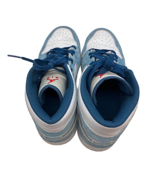 NIKE（ナイキ）NIKE (ナイキ) AIR JORDAN 1MID SE ハイカットスニーカー スカイブルー×ホワイト サイズ:26cmの古着・服飾アイテム